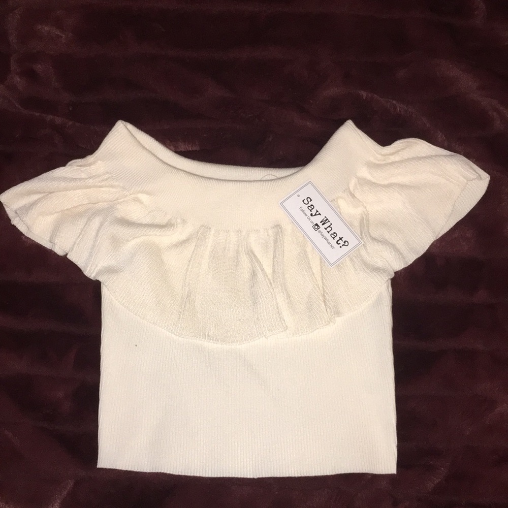 Off the shoulder crop top